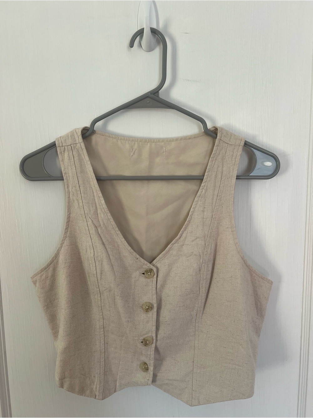 Hollister - Linen Vest - Light Khaki